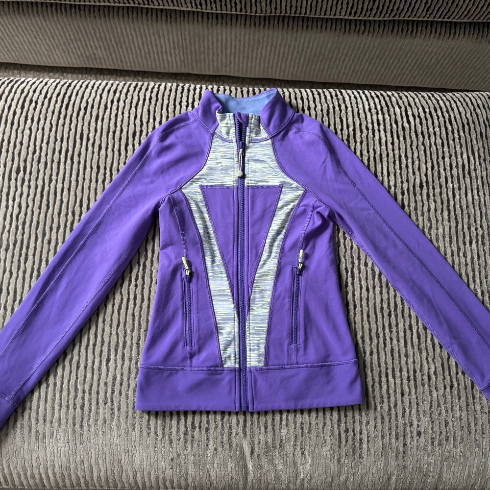 Ivivva by Lululemon Perfect Your Practice Full Zip Jacket Purple Girl's-SZ 8